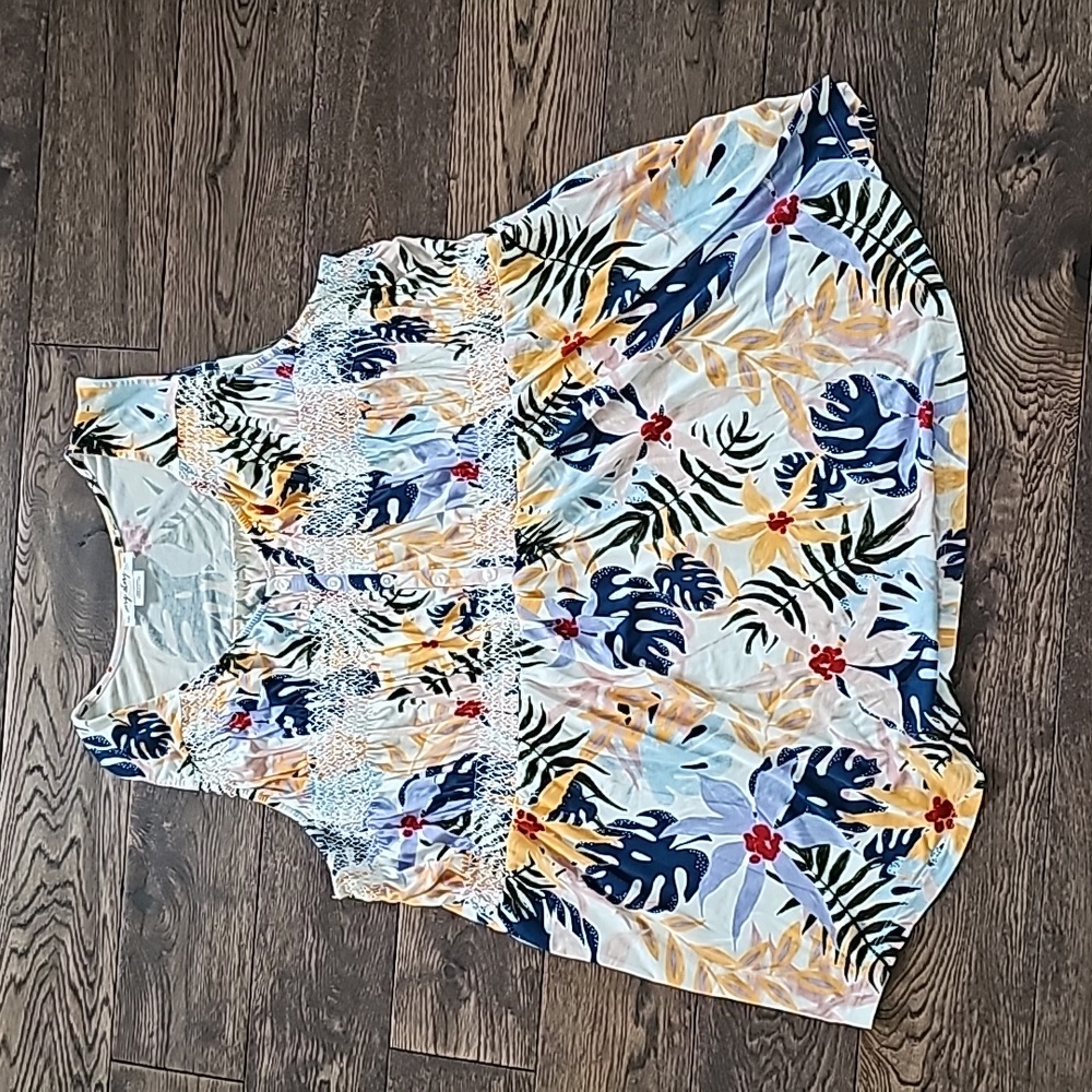 Penningtons Tropical Tank Top Size 2x
